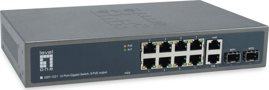 Picture of LevelOne GEP-1221 12-Port-Gigabit PoE Switch