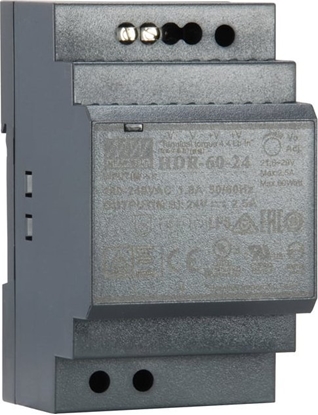 Picture of Level One LevelOne POW-2421 barošanas avotu vienība 60 W Melns