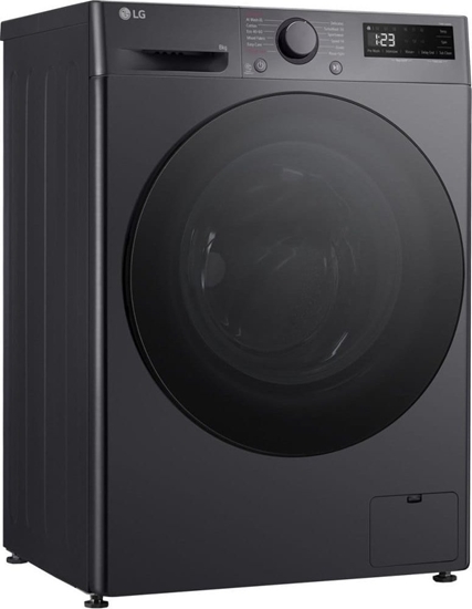 Picture of LG | Washing Machine | F2WR508S2M | Energy efficiency class A | Front loading | Washing capacity 8 kg | 1200 RPM | Depth 48 cm | Width 60 cm | LED | Middle Black