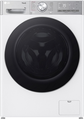 Attēls no LG | Washing Machine | F2WR909P3W | Energy efficiency class A | Front loading | Washing capacity 9 kg | 1200 RPM | Depth 47.5 cm | Width 60 cm | LED | Steam function | Direct drive | Wi-Fi | White