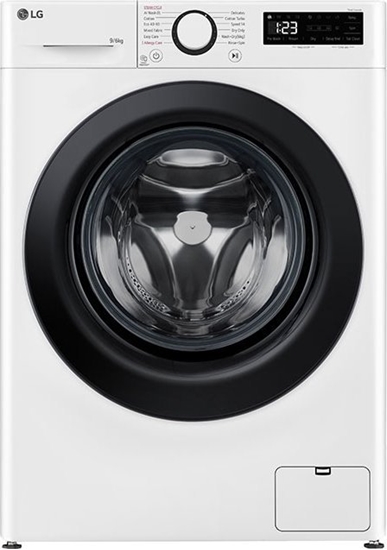Picture of LG | Washing machine with dryer | F4DR509SBW | Energy efficiency class A | Front loading | Washing capacity 	9 kg | 1400 RPM | Depth 55 cm | Width 60 cm | Display | Rotary knob + LED | Drying system | Drying capacity 6 kg | Steam function | Direct drive |