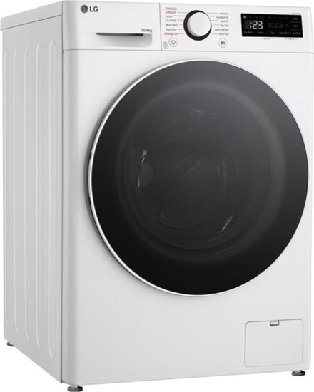 Picture of LG | Washing machine with dryer | F4DR510S0W | Energy efficiency class A/D | Front loading | Washing capacity 10 kg | 1400 RPM | Depth 57 cm | Width 60 cm | Display | LED | Drying system | Drying capacity 6 kg | Steam function | Direct drive | White