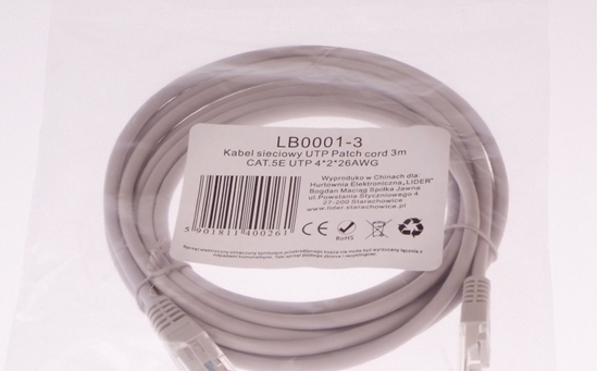 Изображение Libox UTP 3m CAT.5E UTP 4x2x26 AWG