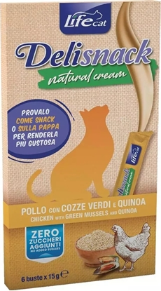 Picture of Life Pet Care LIFE CAT DELI SNACK NATURAL CREAM 6x15g   CHICKEN /12