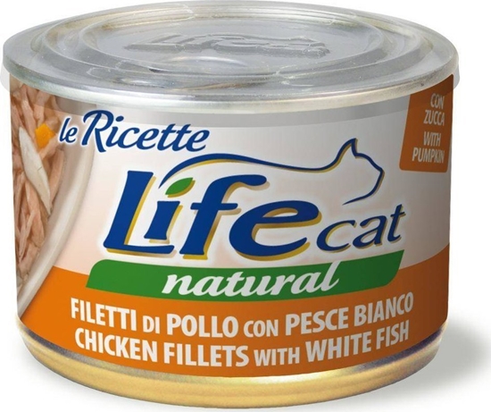 Изображение Life Pet Care LIFE CAT pusz.150g CHICKEN + WHITE FISH LA RICETTE /24