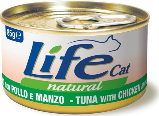 Изображение Life Pet Care LIFE CAT pusz.85g TUNA + CHICKEN + BEEF /24