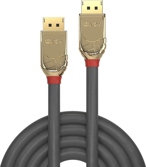 Picture of Lindy 0.5m DisplayPort 1.4 Cable, Gold Line