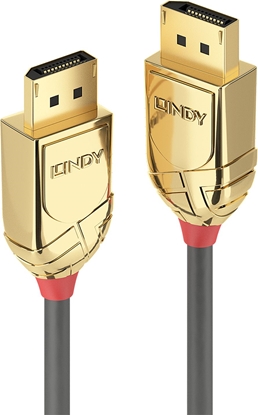 Attēls no Lindy 1m DisplayPort 1.4 Cable, Gold Line