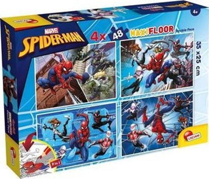 Picture of Lisciani LISCIANI MARVEL PUZZLE DF MAXI FLOOR 4 X 48 SPIDERMAN