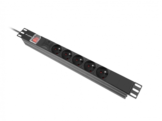 Picture of Listwa zasilająca  rack PDU 19 cali 1U  16A 5x230V  2m czarna C14