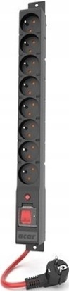 Attēls no Listwa zasilajca Acar przeciwprzepiciowa 8 gniazd 3 m czarna (416)