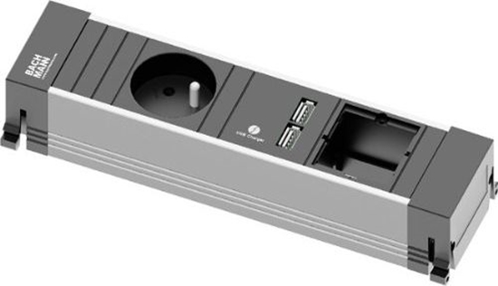 Picture of Bachmann POWER FRAME Small 1x earthing contact 1x USB Charger 1x ABD