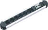 Picture of Bachmann PRIMO RCD socket strip 6x earthing contact 1xRCD protection, aluminium, 2 m