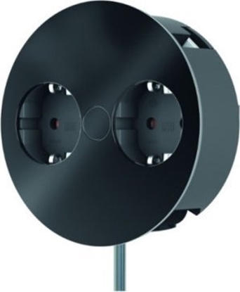 Picture of Listwa zasilajca Bachmann BACHMANN TWIST 2x gniazdo z uziemieniem, tuleje, wtyczka z uziemieniem, czarny, 2 m