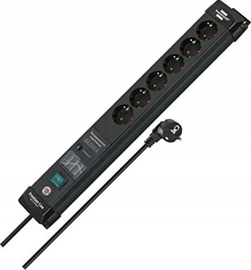 Picture of Brennenstuhl Premium-Line ÜSS 6fach schwarz *DE*