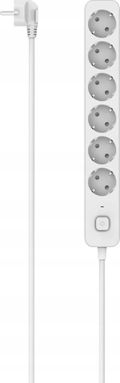 Изображение Listwa zasilajca Hama LISTWA ANTYPRZEPICIOWA 6GN SCHUKO, BIAA, 1,4M, 3680W, 6.000A