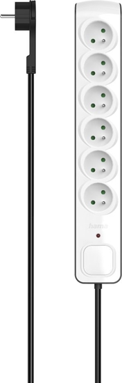 Picture of Listwa zasilajca Hama Premium przeciwprzepiciowa 6 gniazd 3 m biaa (P22237640000)