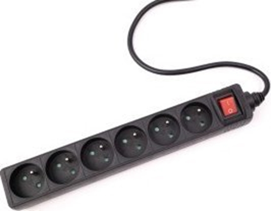 Изображение Listwa zasilajca Hama Standard 6 gniazd 3 m czarna (442237090000)