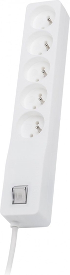 Изображение Listwa zasilajca Lestar ZX 510 przeciwprzepiciowa 5 gniazd 3 m biaa