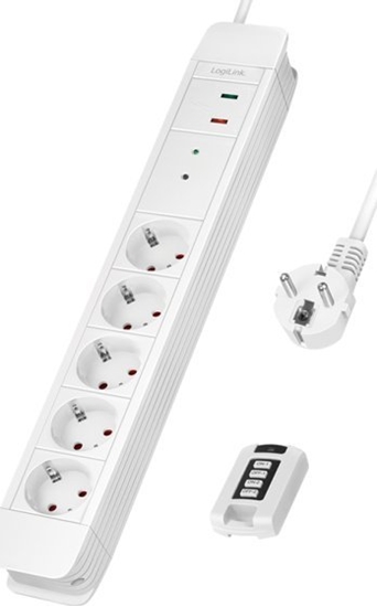 Picture of Listwa zasilajca LogiLink LogiLink 5 gniazd 1.5m biaa