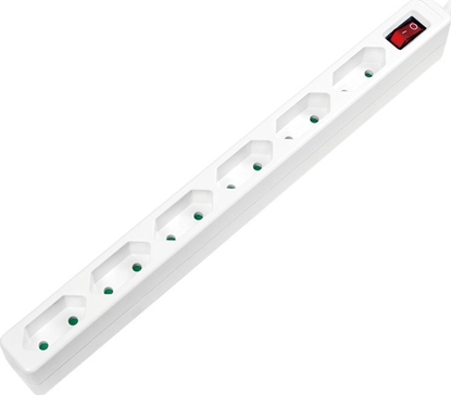 Изображение Listwa zasilajca LogiLink LogiLink 6 gniazd 1.5m biaa