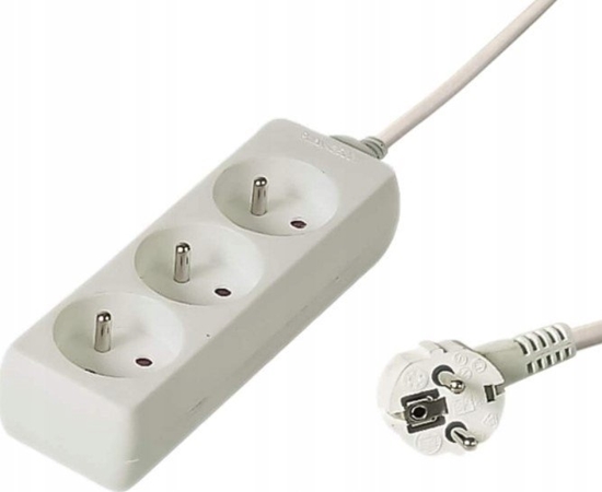 Picture of Listwa zasilajca PremiumCord PremiumCord Prodluovací pívod 230V 5m 3 zásuvky, bílá