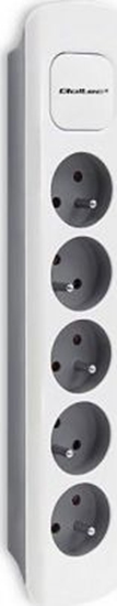 Picture of Listwa zasilajca Qoltec 5 gniazd 1.8 m biao-szara (50296)