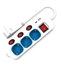 Изображение Roline Power Strip, 3-way, with individual on/off switches, 1x USB A, 1x USB C, 3 m