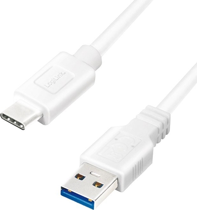 Изображение Logilink USB 3.2 Gen 1x1 Cable CU0174 1 m, White, USB-A Male, USB-C Male