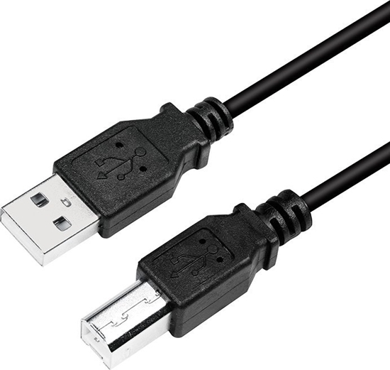 Picture of Logilink | USB cable USB 2.0 A to B 2x male | CU0009B | USB-A to USB-A USB-B male | USB-A male