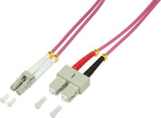 Изображение LogiLink 0.5m LC-SC kabel InfiniBand / wiatowodowy 0,5 m Fioletowy