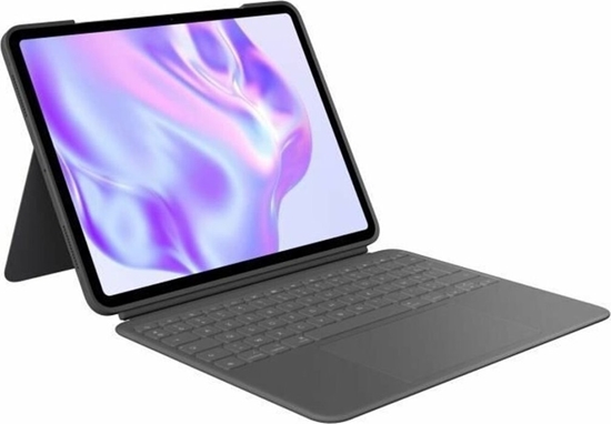 Изображение Logitech Logitech Combo Touch - Tastatur und Foliohulle - mit Trackpad - hinterleuchtet - Apple Smart connector - AZERTY - Franzosisch - Graphite - fur Apple 13-inch iPad Pro (M4)