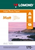 Изображение Lomond Photo Inkjet Paper Matte 170 g/m2 A4, 100 sheets, double sided