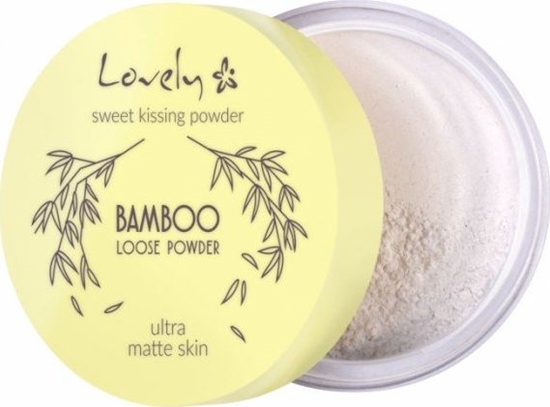 Изображение Lovely LOVELY_Sweet Kissing Powder Bamboo Loose Powder Ultra Matte Ultra Matte Skin transparentny matujcy puder bambusowy do twarzy 5,5g