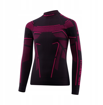 Изображение LS1612J Bluza dziecica THERMO JUNIOR czarny/fuksjowy 140/146