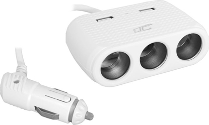 Изображение LTC Rozdzielacz gniazda zapalniczki CAR FIRE 3xgniazda + 2xUSB 1A biay