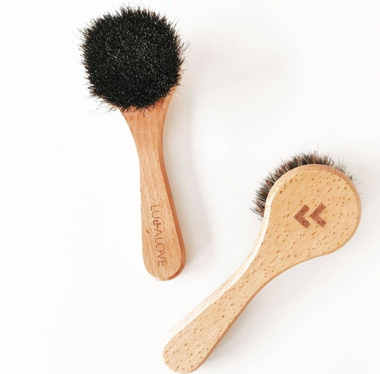 Picture of LullaLove LullaLove, Profesjonalna szczotka do twarzy i szyi z naturalnego wosia