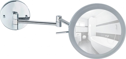 Picture of Lusterko kosmetyczne Wenko lustro cienne Aura LED 10-40 x 24,5 cm stal chromowana