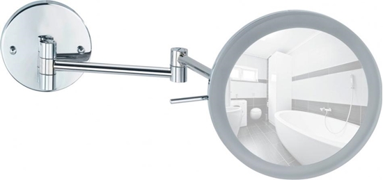 Picture of Lusterko kosmetyczne Wenko lustro cienne Aura LED 10-40 x 24,5 cm stal chromowana