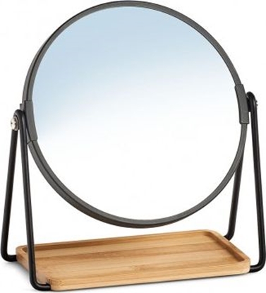 Picture of Lusterko kosmetyczne Zeller Lusterko kosmetyczne, 1x / 2x, metal / bambus, czarne, 17.5x20.5 cm