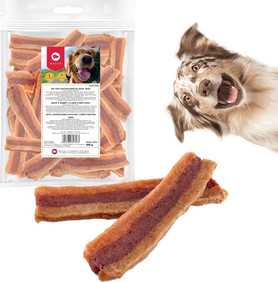 Picture of Maced Mikki przysmak dla psa MACED TRIO KACZKA, KRÓLIK I JAGNICINA 500G
