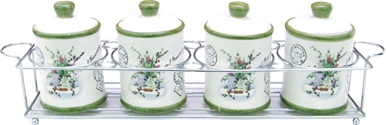 Изображение Maestro ZESTAW 4 POJEMNIKÓW NA PRZYPRAWY MAESTRO MR-20065-04CS