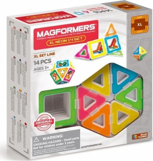 Изображение Magformers Klocki konstrukcyjne XL Neon 14 elementów (GXP-699188)