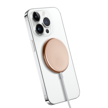 Изображение MagSpot Wireless Charger Aluminiowa ładowarka indukcyjna MagSafe 15W Złota