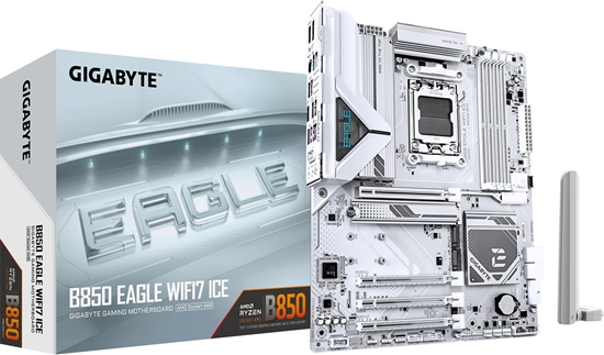 Picture of Mainboard|GIGABYTE|AMD B850|SAM5|ATX|Memory DDR5|Memory slots 4|B850EAGLEWF7ICE