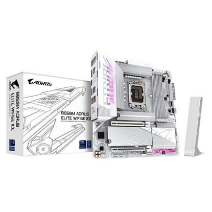 Picture of Mainboard|GIGABYTE|Intel B860 Express|LGA1851|Micro-ATX|Memory DDR5|1xPCI-Express 16x|3xM.2|1xHDMI|1xDisplayPort|4xUSB 2.0|6xUSB 3.2|1xUSB-C|1xOptical S/PDIF|1xRJ45|2xAudio port|B860MAELTWF6EICE1.0