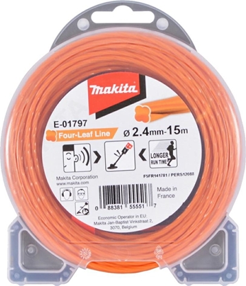 Attēls no Makita E-01797   Mowing String Four Leaf 2,4mmx15m