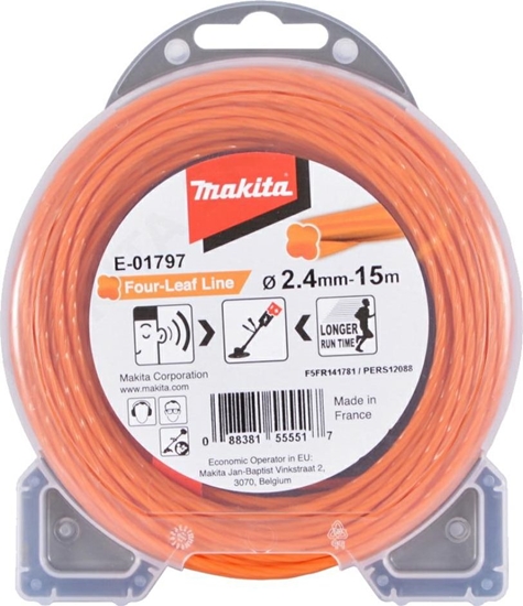 Picture of Makita E-01797   Mowing String Four Leaf 2,4mmx15m