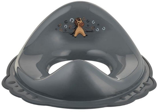 Picture of Maltex Nakadka na sedes z gumkami antypolizgowymi Konik stalowy szary