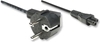 Picture of Manhattan Power Cord/Cable, Euro 2-pin (CEE 7/4) plug to C5 Female (cloverleaf/triangular), 1.8m, 16A, Lifetime Warranty, Polybag